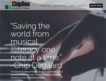 Tablet Screenshot of chipdeeacademyofmusic.com